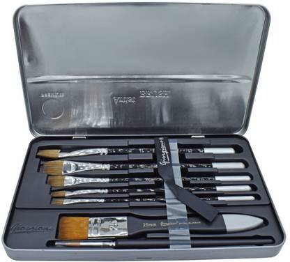 sabahz Arts Artist Brush Wooden 8pcs Set with Box
