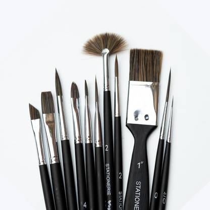 stationerie Handmade Painting Brush Set for Acrylic, Watercolor with Brush Holder