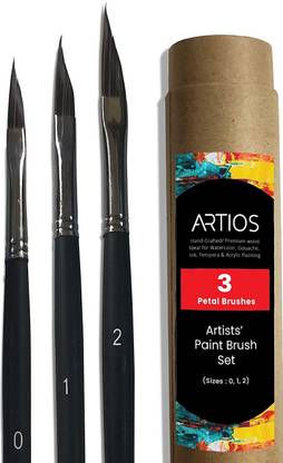 ARTIOS Petal Paint Brushes Set - Artist Triangle Petal Dagger Brushes with Brush Holder