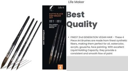Like it Premium Synthetic Watercolor MOP Brush Size (0, 2, 4,8)