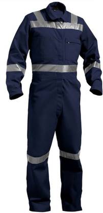 Robustt Boiler Suit with Reflective Tape (BLUE) Paint Coverall