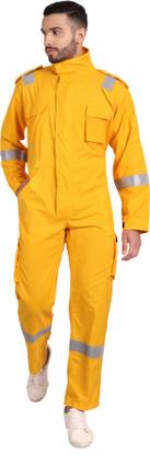 Uniformer Inherent Fire Retardant Fabric(IFR) Yellow Paint Coverall