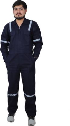 Safe cure Cotton Boiler Suit With Reflective Tape Paint Coverall
