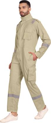 Uniformer Treated Fire Retardant Fabric(FR) Khaki Paint Coverall