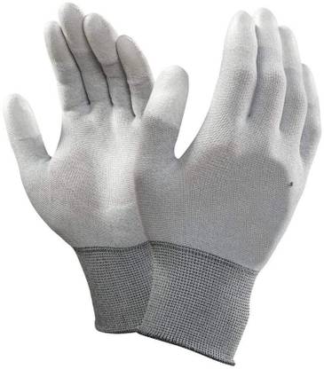 sky enterprise shop ESD Gloves Anti Static Carbon Fiber PU Disposable Paint Glove