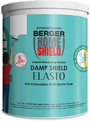 Berger Home Shield Damp Shield Elasto (White, 4 Litre)Wall Waterproofing B08FN6BXNP Acrylic Primer