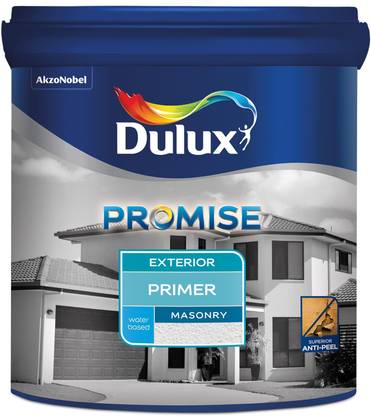 Dulux Promise Exterior Wall Primer I Superior Anti- Peel Water Based Premium Paint and Primer in One