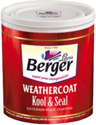 Berger WeatherCoat Kool & Seal Solar Reflective Roof Coating Paint 1Litre B0B74R1BF2 Acrylic Primer