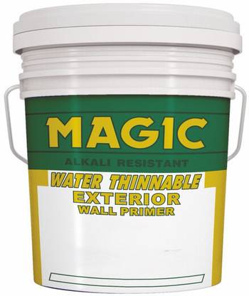 Magic Paints Water Thinnable Cement Wall Primer WHITE for Interior & Exterior Surfaces High Build Primer