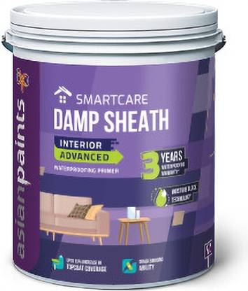 Asian Paints SMARTCARE DAMPSHEATH INTERIOR WALL PRIMER WHITE WHITE Emulsion Wall Paint