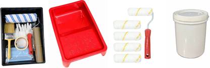 STM Home Paint Kit with White Paint Box of 1 litre Paint Roller