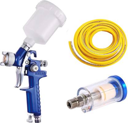 Air-ga H2000 0.8mm Paint Spray Gun 125ml Cup with Air Filter & 10 Meter Pipe 8mm x 14mm HVLP Sprayer