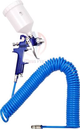Mass Pro 827 HVLP Spray Paint Gun With Cup & Nozzle Size 1.4mm With 10Mtr PU Hose Pipe Spray Gun HVLP Sprayer