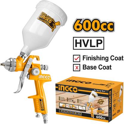 INGCO 600cc Capacity with Plastic Cup | HVLP spray gun Air Assisted Sprayer