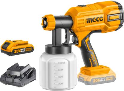 INGCO Lithium-ion Spray Paint with battery and charger 800 ml HVLP Sprayer