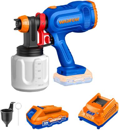 Wadfow Paint Sprayer with 800 Ml Container, 100DIN-s Paint Spray Gun, with a Battery and a Charger, Airless Sprayer