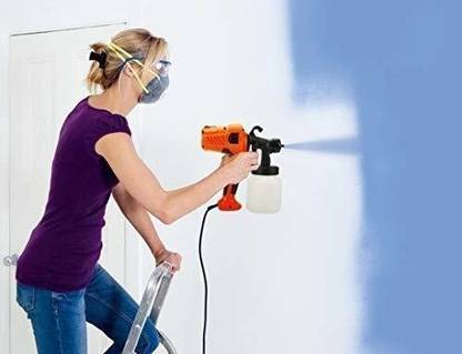 vedvit Electric Paint Sprayer Gun | 400W Motor with Flow Control Airless Finish for DIY Projects Spray Gun Machine 800ML Capacity (multicolor) HVLP Sprayer