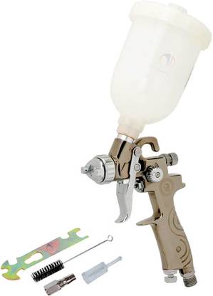 Mass Pro LVMP Gravity Feed Air Spray Gun, 0.8 mm Nozzle With Attachments Premium Quality Professional Paint Spray Gun LVLP Sprayer