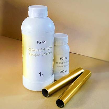 Herrlich Homes Farbe SS Golden Gloss Coating for Stainless Steel Spray Solution spray-paint 1L Air Assisted Sprayer