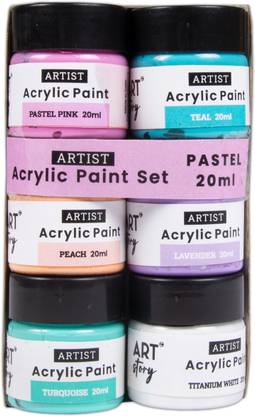LITTLE BIRDIE Acrylic Colour Set Pastel Palette 6 Colors X 20ml each