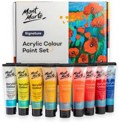 Mont Marte Acrylic Colour Paint Set Signature 18pc x 36ml (1.2oz)