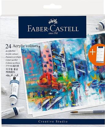 FABER-CASTELL CS ACRYLIC COLOURS 9ML SET OF 24