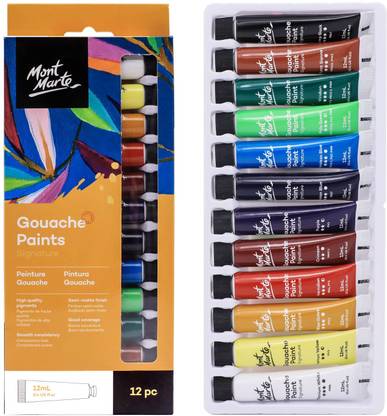एसएमबाय एंटरप्राइज़ेज GOUCHE PAINT COLOURS 12 PC 12 ML MM