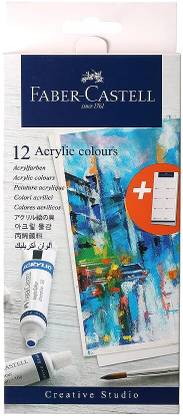 FABER-CASTELL CS ACRYLIC COLOURS 9ML SET OF 12