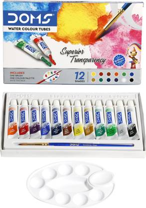 DOMS Watercolour Tubes 12 Shades