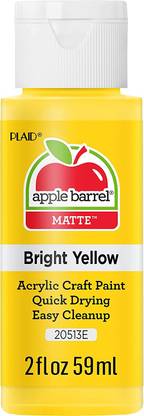 PLAID Apple Barrel Acrylic Paint Bright Yellow 2 Oz.