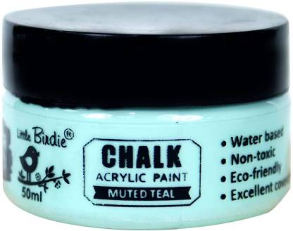 LITTLE BIRDIE Home Decor Chalk Paint Muted Teal - 50ml (Pack of 2)