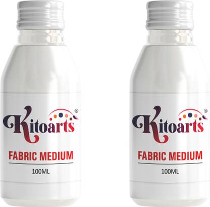 Kitoarts Fabric Medium For Clothes,Varnish for Acrylic Painting,Fabric Paints 100 Ml Each
