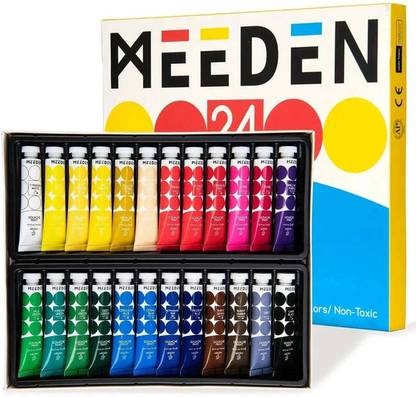 MEEDEN Gouache Paint 24 Tubes, 12 ml / 0.4oz SKU 1044