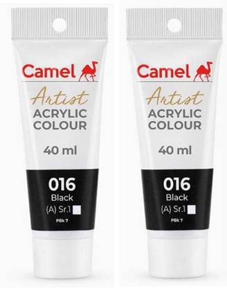 Camel ARTIST ACRYLIC TUBE OF BLACK 40 ML PACK OF 2