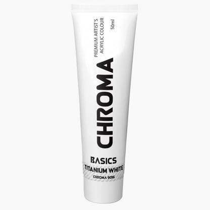 chroma Basic - Titanium White - 50ml Acrylic Paint Tube