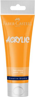 FABER-CASTELL CREATIVE STUDIO ACRYLIC TUBE120ML-DARK CHROME YELLOW 109