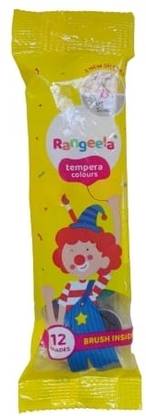 Pidilite Rangeela Tempera Colors 12 Shades + One Brush (Pack of 5)