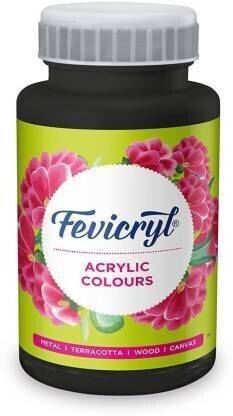 Fevicryl Acrylic Colour (100 Ml) Black (Set of 1, Black)