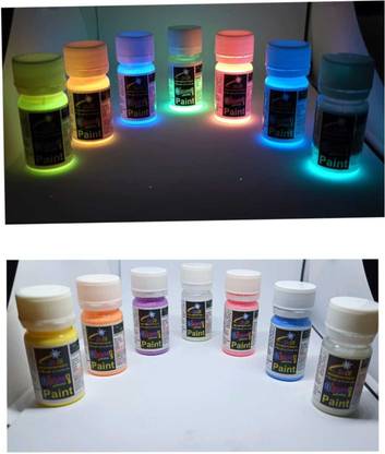 Jash Radium Glow Paint Radium Glow Paint 7 colour Each 30gm Total 210gm