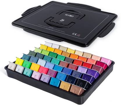 thoovi HIMI - Gouache Paint - 30 Ml Cups X 56 Colours (42 Std + 6 Neon + 8 Metallic)