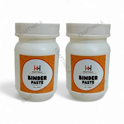 Kraftwala Block Printing Binder Paste (500 ml X 2) For Dark Color Cotton Fabric