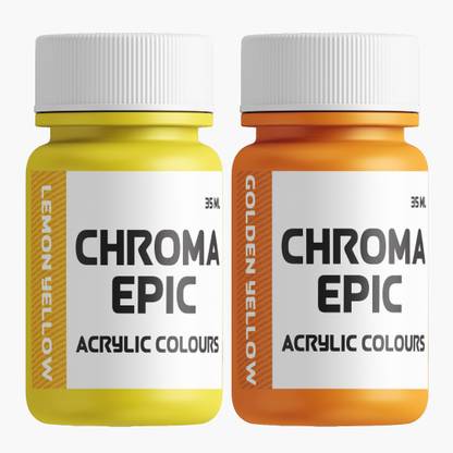 chroma Epic - Lemon Yellow, Golden Yellow - 35ml Acrlic paint