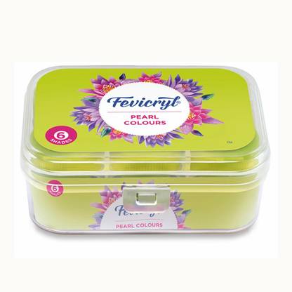 Fevicryl Acrylic Colors Pearl Kit, 6 Shades
