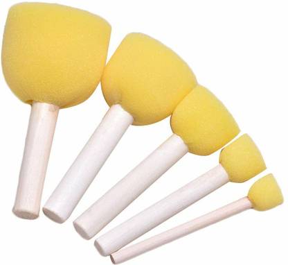 Sabahz Trading Yellow Sponge Dabber Set of 5 pc Painting Sponge Brush Painting Sponge Block