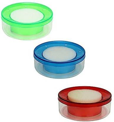 CARIZO Mansarover Sponge Damper Pad | Extra Storage Water Area | Currency Counter | Finger Wet Moistener | Counting Papers & Documents | Set of 3, Assorted Color… Painting Sponge Block