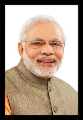 jog craft narendra modi photo, modi ji photo frame Digital Reprint 14 inch x 10 inch Painting
