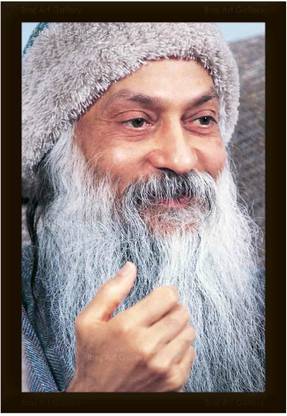 Braj Art Gallery Osho Acharya Rajneesh Smile Photo Frame Digital Reprint 19.5 inch x 13.5 inch Painting