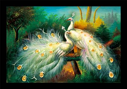 jog craft peacock painting| peacock photo Digital Reprint 14 inch x 20 inch Painting