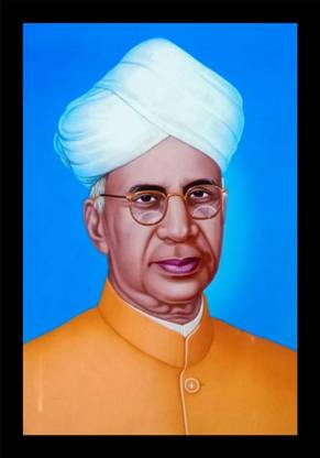 jog craft dr sarvepalli radhakrishana painting| sarvepalli radha krishna photo frame Digital Reprint 20 inch x 14 inch Painting