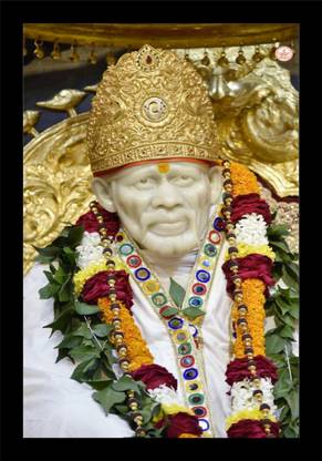 jog craft sai baba photo, sai babab photo frame, sai baba painting Digital Reprint 20 inch x 14 inch Painting